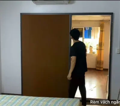 Rèm tổ ong lùa ngang 1 cánh phòng ngủ, phòng khách