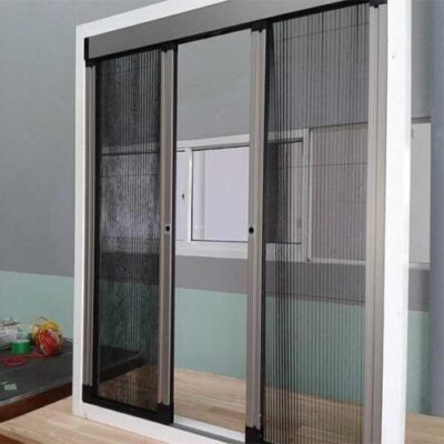 Cửa lưới chống côn trùng dạng lùa DL 07 màu đen nhám