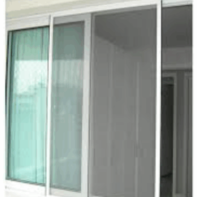 Cửa chống côn trùng dạng lùa DL 08 màu trắng trơn