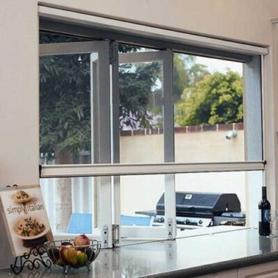 Cửa Lưới Chống Côn Trùng Tự Cuốn HP006 Màu Ghi